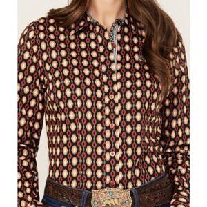 Cinch Women's XXL Long Sleeve Southwestern Geo Print Button Up Western Shirt
